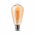 LED lámpa , égő , izzószálas hatás , filament , E27 foglalat , Edison , 8 Watt , meleg fehér , borostyán sárga