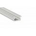 Alumínium U profil LED szalaghoz , 2 méter/db , ezüstre eloxált , VÍZTISZTA fedővel , süllyeszthető , DEEP ELOX