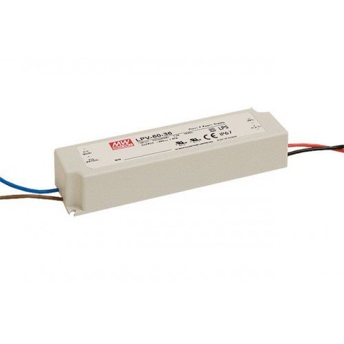 LED tápegység , Mean Well , LPV-60-12 , 12 Volt , 60 Watt , Slim , IP67