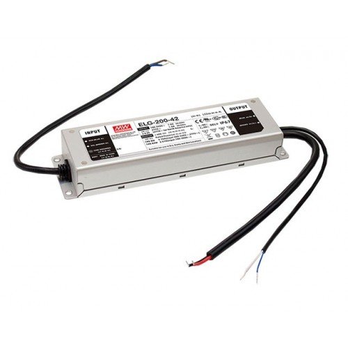 LED tápegység , Mean Well , ELG-200-12A , 12 Volt , 200 Watt , IP65