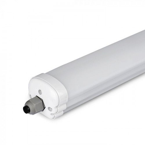 LED lámpatest , 48 Watt , 150 cm , kompakt armatúra , por- és páravédett , IP65 , sorolható , hideg fehér , 120 lm/w