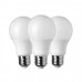 LED lámpa , égő , körte ,  E27 foglalat , 8.5 Watt , hideg fehér , 3 darabos csomag