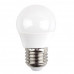 LED lámpa , égő , kis gömb , E27 foglalat , 4.5 Watt , meleg fehér , 6 darabos csomag