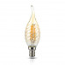 LED lámpa , égő , izzószálas hatás , filament , csavart , láng , gyertya , E14 foglalat , 4 Watt , meleg fehér , borostyán sárga