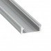 Alumínium U profil LED szalaghoz , 1 méter/db , lapos kivitel , VÍZTISZTA fedővel , CLICK MINI , LUMINES TYPE D