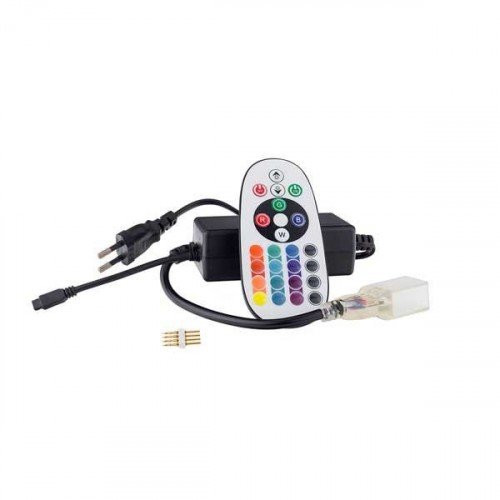 Dimmer , RGB , Távirányítós , 230V , Flex Neon szalaghoz , 24 gombos