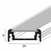 Alumínium U profil LED szalaghoz , 2 méter/db , eloxált , SURFACE14