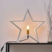 LED lámpa , asztali , csillag , E14 , fa , szürke
