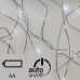 Led fényfüzér , beltéri , nano LED , 0.9 m , hideg fehér , ezüstszálas , időzíthető , elemes