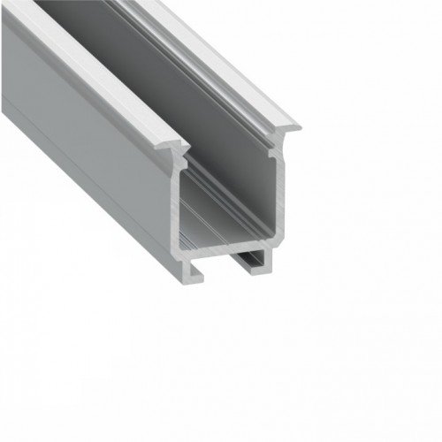 Alumínium U profil LED szalaghoz , 2 méter/db , VÍZTISZTA fedővel , süllyeszthető , LUMINES TYPE W