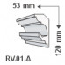 RV-01-A , Rejtett világítás díszléc , holker , 1.25 m/db