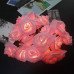Led fényfüzér , beltéri , 20 db LED , 4 m , meleg fehér , rózsa , rózsaszín , elemes