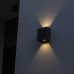 LED lámpatest , oldalfali , 2 irányú, 10W , állítható sugárzási szög , meleg fehér , matt fekete , kültéri , IP54 , LUTEC , GEMINI BEAMS