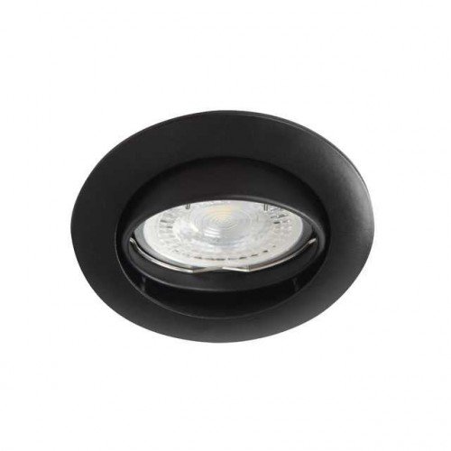 LED lámpatest , spot keret , GU10/MR16 , beépíthető , billenthető , matt fekete , KANLUX VIDI