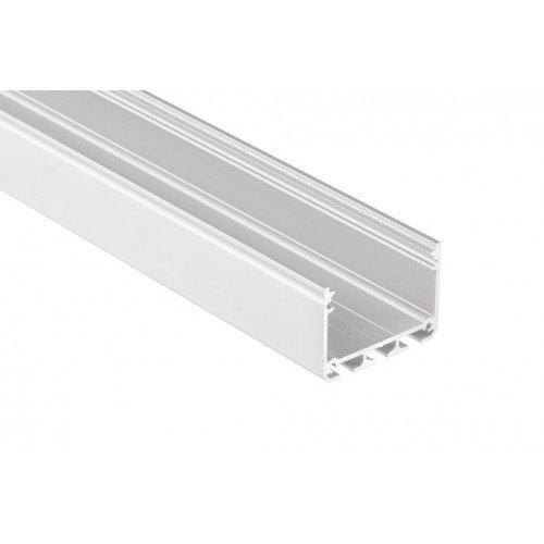 Alumínium profil LED szalaghoz , 2 méter/db , ezüst eloxált , széles , ILEDO , FROZEN fedővel