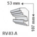 RV-03-A , Rejtett világítás díszléc , holker , 1.25 m/db