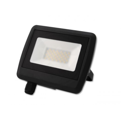 LED reflektor , 30 Watt , természetes fehér , tömszelencével , fekete , kültéri , IP65 , LINGA
