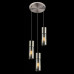 LED lámpatest függeszték , mennyezeti , 3 x E27 , fém , füstüveg , ANNIKA