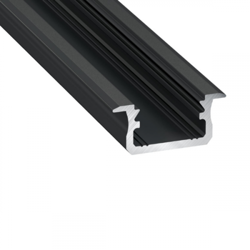 Alumínium U profil LED szalaghoz , 2 méter/db , fekete,  DEEP