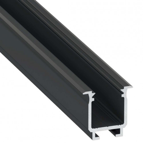 Alumínium U profil LED szalaghoz, 2 méter/db , fekete , W