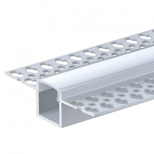 Alumínium profil LED szalaghoz , gipszkartonhoz , 2 méter/db , MATT fedővel , eloxált