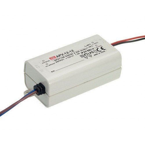 LED tápegység , Mean Well , APV-16-12 , 12 Volt , 16 Watt