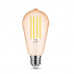 LED lámpa , égő , izzószálas hatás , filament  , Edison , E27 foglalat , ST64 , 4 Watt , dimmelhető , meleg fehér , 1800K , borostyán sárga , Modee