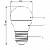 LED lámpa , égő , kisgömb , E27 foglalat , 7 Watt , 180° , hideg fehér , TOSHIBA , 5 év garancia