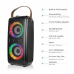 RGB Bluetooth hordozható hangszóró , party hangfal LED világítással , 2 x 10 watt , USB , tölthető , 34 x 15 cm