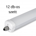 LED lámpatest , 36 Watt , 120 cm , kompakt armatúra , por- és páravédett , IP65 , sorolható , 120 lm/w , hideg fehér , 12-db-os szettben (karton)
