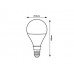 LED lámpa , égő , izzószálas hatás , filament , körte , E14 , 2W , meleg fehér , "A" energiaosztály , Rábalux