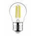 LED lámpa , égő , izzószálas hatás , filament , G45 , E27 , körte , 2W , meleg fehér , "A" energiaosztály , Rábalux