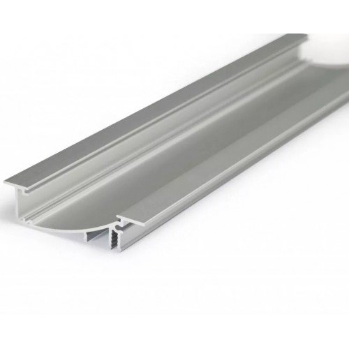 Aluminium profil LED szalaghoz , 2 méter/db , oldalfalba , lépcsőbe építhető , FLAT8 , eloxált