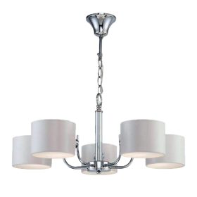 MELODY CSILLÁR 5XE27 FEHÉR/KRÓM