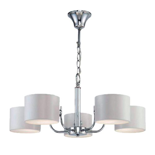 MELODY CSILLÁR 5XE27 FEHÉR/KRÓM