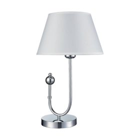 CARMEN ASZTALI LÁMPA 1XE27 FEHÉR/KRÓM