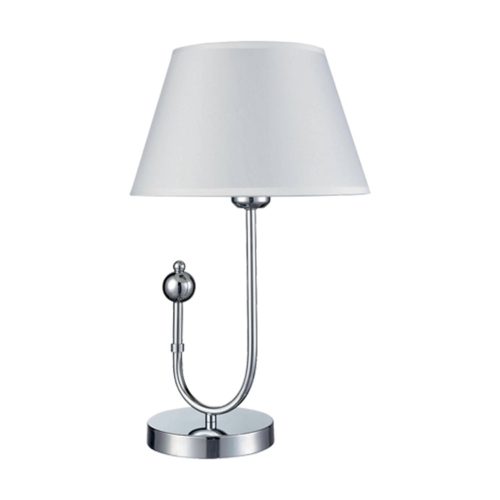 CARMEN ASZTALI LÁMPA 1XE27 FEHÉR/KRÓM