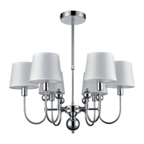 CARMEN CSILLÁR 6XE27 FEHÉR/KRÓM