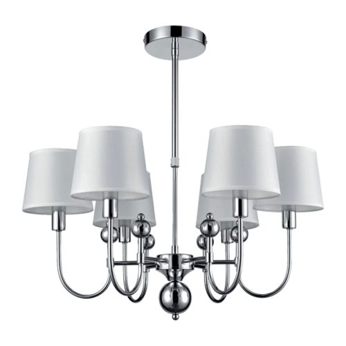 CARMEN CSILLÁR 6XE27 FEHÉR/KRÓM