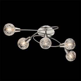 JULIE SPOT 5XE14 SZATÉN NIKKEL/ALUMÍNIUM