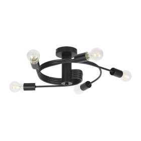 TWIST CSILLÁR 5XE27 FEKETE