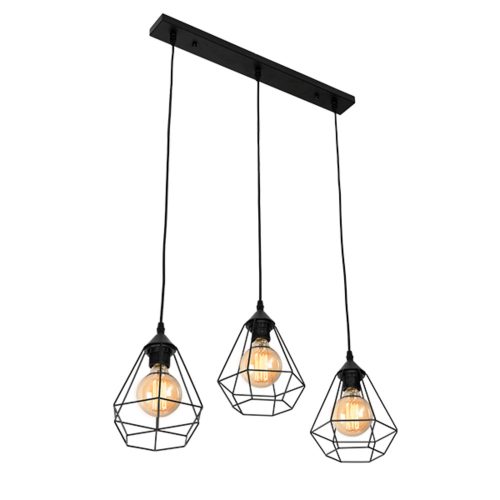 HEIDI FÜGGESZTÉK 3XE27 FEKETE