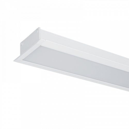 LED lámpatest , lineáris , 120 cm , 48W , süllyeszthető , természetes fehér , fehér