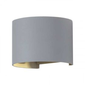   LED lámpatest , oldalfali , kerek , 2 irányú , 6W , természetes fehér , állítható sugárzási szög , szürke , kültéri , IP54