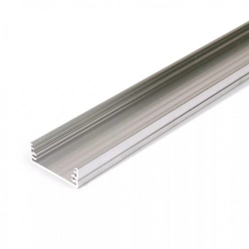 Alumínium U profil LED szalaghoz , 2 méter/db , natúr , WIDE24