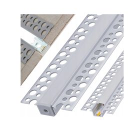   Berge Gipszkartonba Süllyeszthető Alumínium Profil Opál Fedéllel  12Mm  2 Méteres Szál