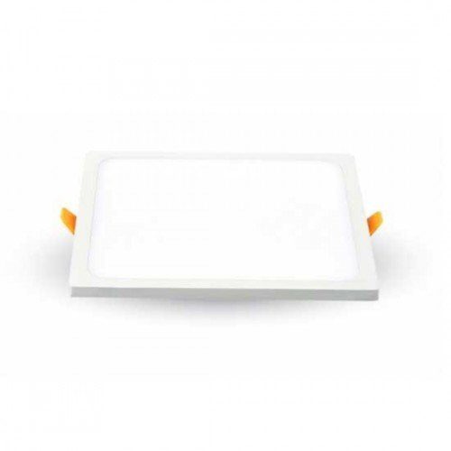 LED panel , Slim , keret nélküli , 8 W , süllyesztett , négyzet , meleg fehér