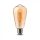 LED lámpa , égő , izzószálas hatás , filament , E27 foglalat , Edison , 6 Watt , meleg fehér , borostyán sárga