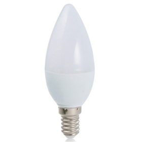   LED lámpa , égő , gyertya , E14 foglalat , 4.5 Watt , SAMSUNG Chip , 180° , természetes fehér , 5 év garancia