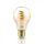 LED lámpa , égő , izzószálas hatás , filament , spirál , körte , E27 foglalat , 4 Watt , meleg fehér , borostyán sárga